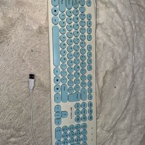 BYTECH Blue and White Keyboard